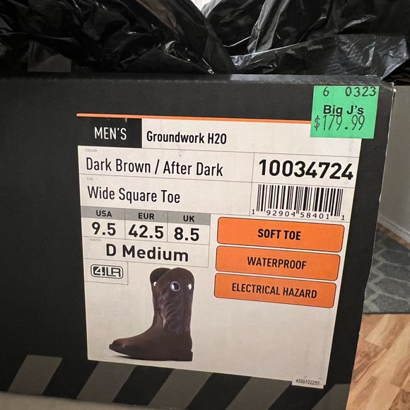 Ariat men’s size 10 work/cowboy boots. - Picture 5 of 6